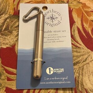 Portable Telescoping Straw Set